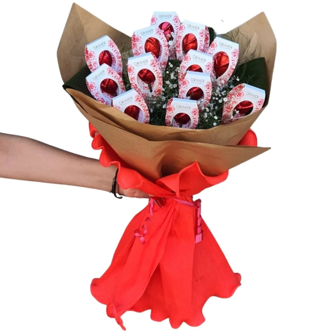 Ramo de 12 rosas de chocolate 